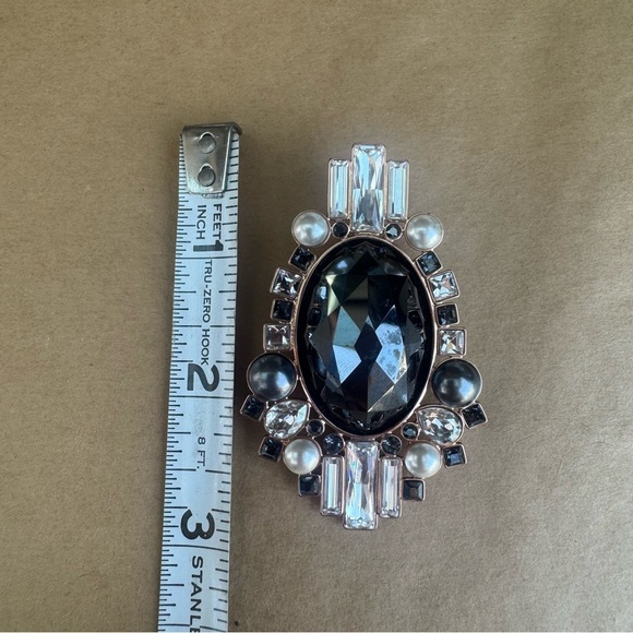 Swarovski Brooch Crystal Black Stone - Picture 3 of 5